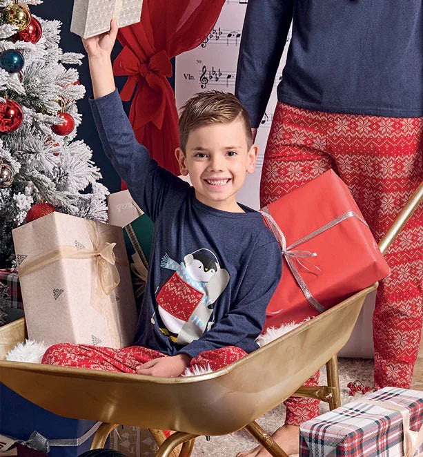 Pigiama Unisex Bambino/a Akira Blue Melange - Amo La Casa Shop