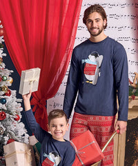 Pigiama Lungo Uomo Albano Blue Melange - Amo La Casa Shop
