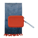 THUN® Set Pareo e Pochette One Size Orange/Light Blue