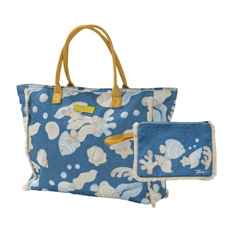 THUN® Set Borsa Mare e Pochette One Size Mare da Amare Light Blue - Amo La Casa Shop