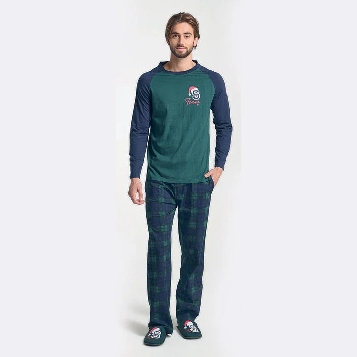 Pigiama Lungo Uomo Artes Dark Verde - Amo La Casa Shop