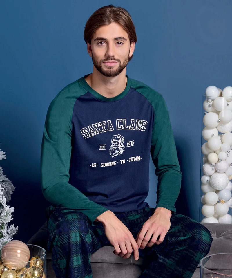 Pigiama Lungo Uomo Artes Blue - Amo La Casa Shop