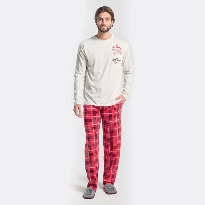 Pigiama Lungo Uomo Emilio Oat Melange - Amo La Casa Shop