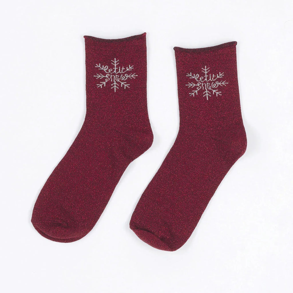 Calzini Clea Rosso Taglia Unica Rosso - Amo La Casa Shop