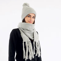 Set Berretto + Sciarpa Femke Taglia Unica Grigio - Amo La Casa Shop