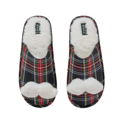THUN® Pantofole Uomo Thunland Tartan Baffo Verde - Amo La Casa Shop