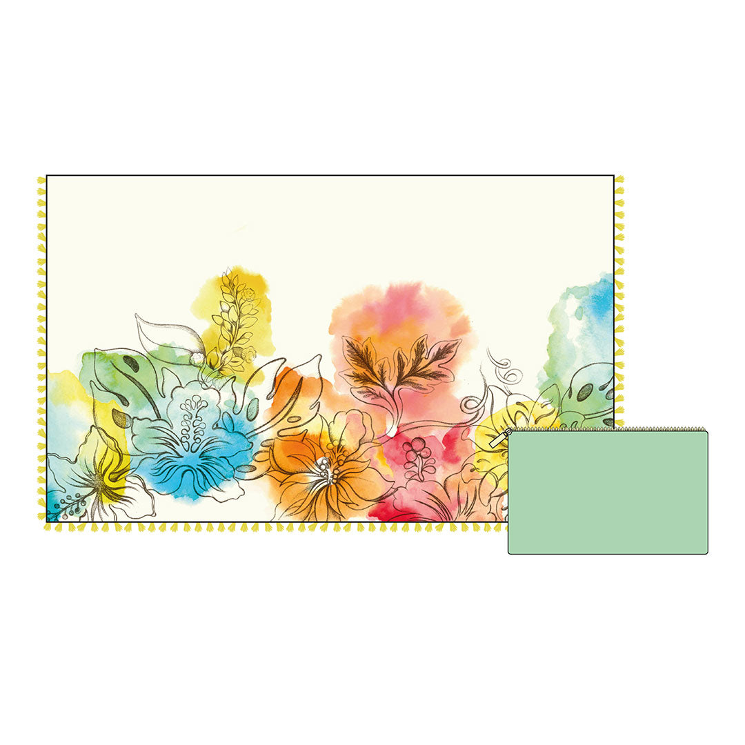 THUN® Pareo con Pochette Mare Donna One Size Yellow