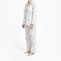 THUN® Daphne Damen-Langpyjamas – Weißes Schleifenmuster