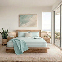 Completo Letto Matrimoniale in Cotone con Stampa - Fantasia Fabrizio Aqua