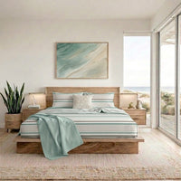 Completo Letto Matrimoniale in Cotone con Stampa - Fantasia Romeo Aqua