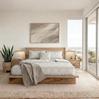 Completo Letto Matrimoniale in Cotone con Stampa - Fantasia Filomena Taupe