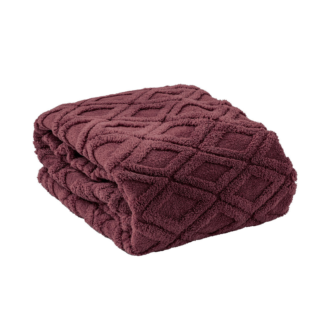 Coperta Tender Feel Me 250x200 cm Tinta Unita Burgundy