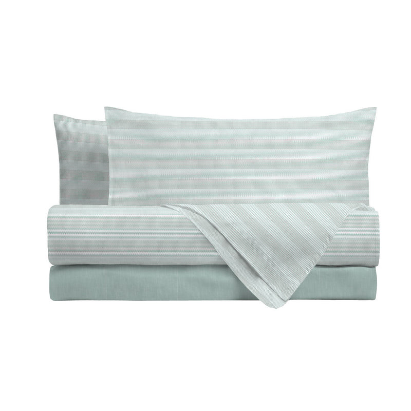 Completo Letto Singolo in Cotone con Stampa - Fantasia Fabrizio Aqua