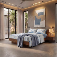 Completo Letto Matrimoniale Basic - Fantasia Neha Blue