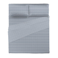 Happidea Completo Letto Matrimoniale in Flanella di Cotone con Stampa Cedric Light Blue