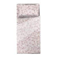 Happidea Completo Letto Singolo in Flanella di Cotone con Stampa Adelia Pink