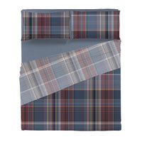 Happidea Completo Letto in Cotone con Stampa Matrimoniale Clinton Blue