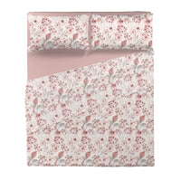 Happidea Completo Letto in Cotone con Stampa Matrimoniale Gwen Pink