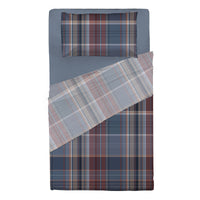 Happidea Completo Letto in Cotone con Stampa Piazza e Mezza Clinton Blue