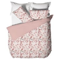 Happidea Parure Copripiumino Matrimoniale in Cotone con Stampa Gwen Pink