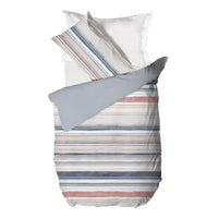 Happidea Parure Copripiumino Piazza e Mezza in Cotone con Stampa Byron Blue