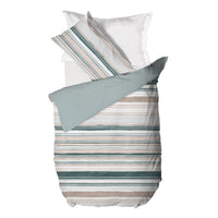 Happidea Parure Copripiumino Piazza e Mezza in Cotone con Stampa Byron Teal