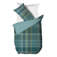 Happidea Parure Copripiumino Singolo in Cotone con Stampa Clinton Teal