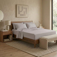Happidea Completo Letto Matrimoniale in Cotone Tinta Unita Sabbia