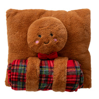 Kissen mit Decke Jolly Gift 120x160 cm Lebkuchenkeks