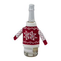 Copri Bottiglia Jolly Gift Standard Snowflake Sweater Red