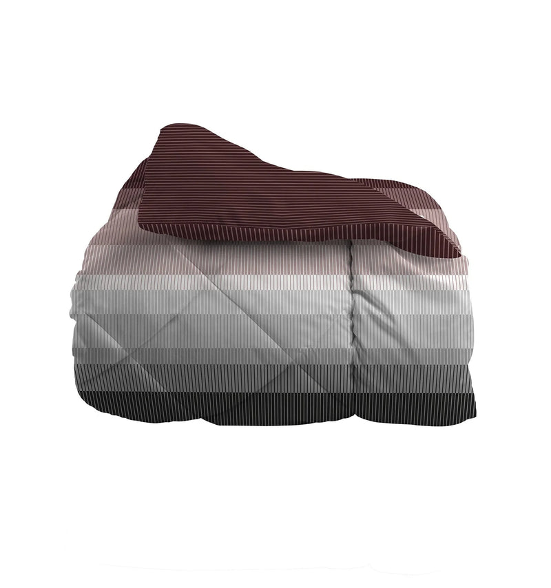 Trapunta Singola 170x250 cm con Stampa - Fantasia Fuoco Kenneth Burgundy - Amo La Casa Shop