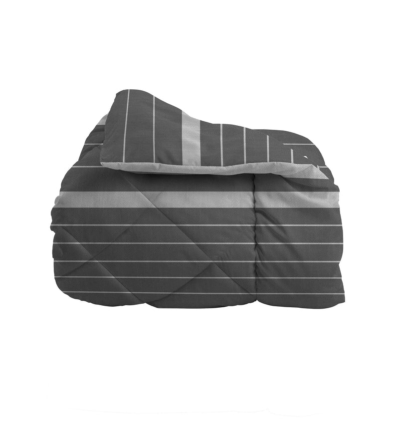 Trapunta Singola 170x250 cm con Stampa Aria Keyne Dark Grey - Amo La Casa Shop