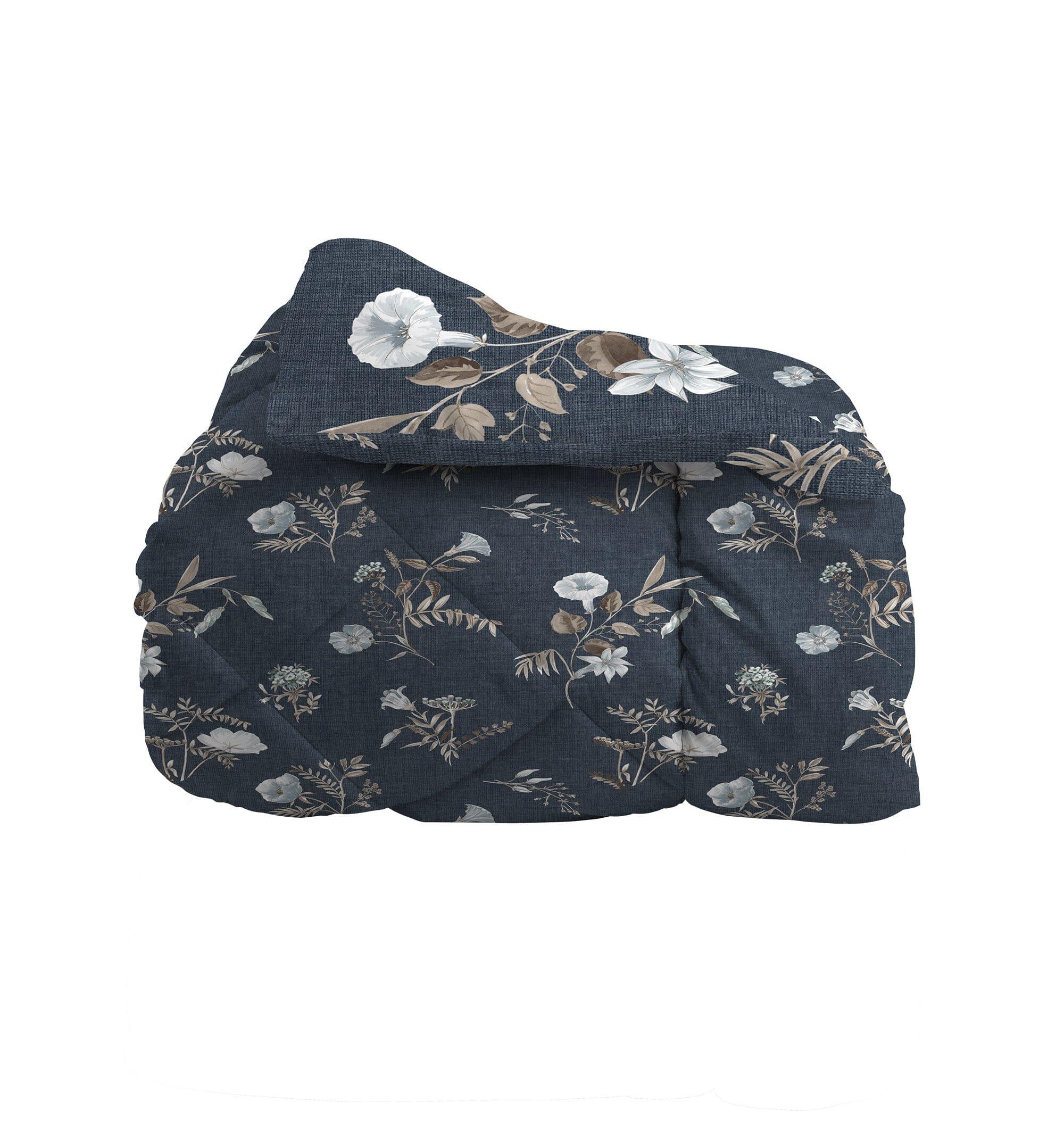 Trapunta Piazza e Mezza 210x250 cm con Stampa - Fantasia Acqua Meredith Dark Blue - Amo La Casa Shop