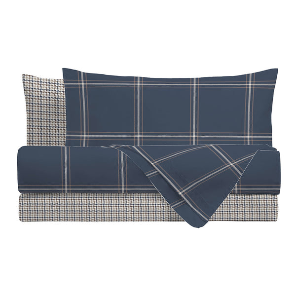 Parure Copripiumino Piazza e Mezza in Cotone con Stampa - Fantasia Dream Me Mayson Dark Blue