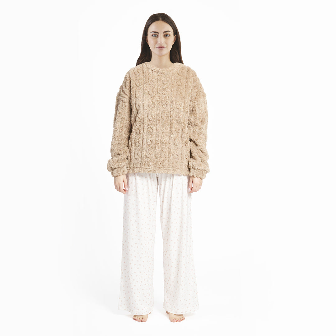THUN® Parkar Frauen-Langpyjamas – Beige