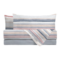 Happidea Parure Copripiumino Matrimoniale in Cotone con Stampa Byron Blue