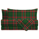 Completo Letto Singolo in Cotone con Stampa - Fantasia British Gift Edinburgh Green