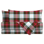 Completo Letto Singolo in Cotone con Stmapa - Fantasia British Gift Edinburgh White