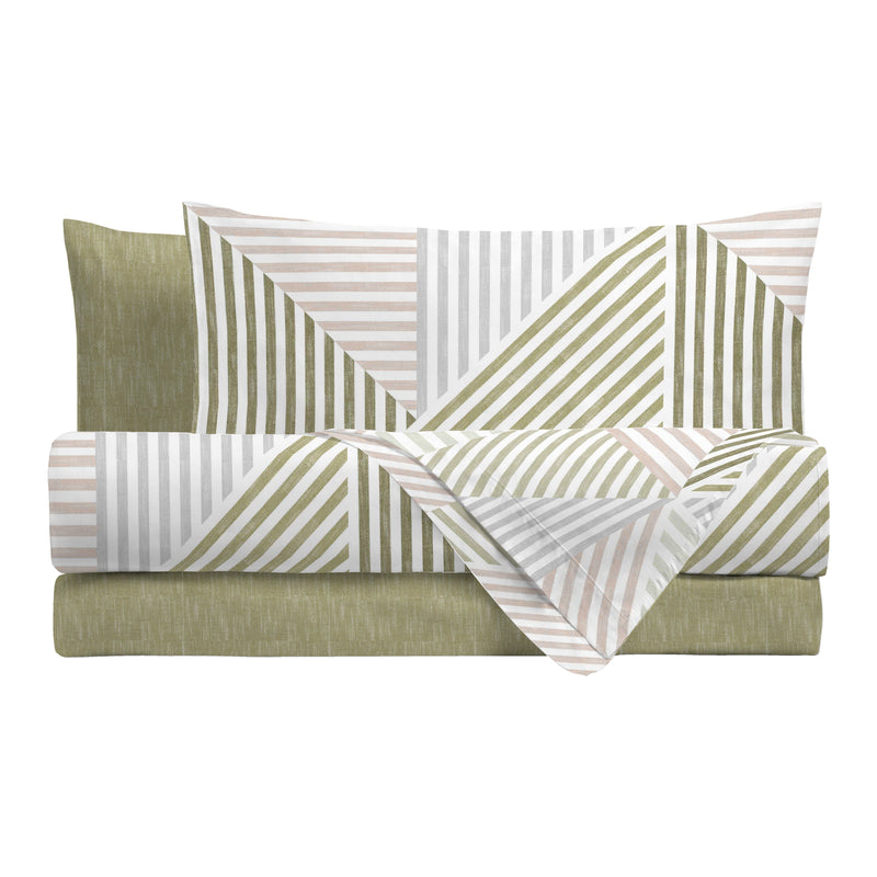 Completo Letto Matrimoniale con Stampa Atelier - Fantasia Ramsey Green