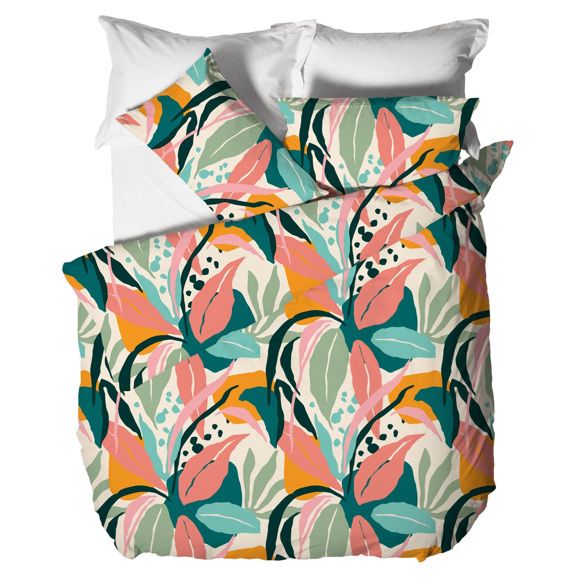 Parure Copripiumino Stampato Matrimoniale Soren Multicolor - Amo La Casa Shop