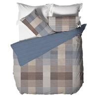 Parure Copripiumino Matrimoniale in Cotone con Stampa - Fantasia Dream Me Gilbert Blue