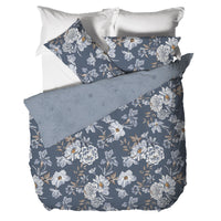 Parure Copripiumino Matrimoniale in Cotone con Stampa - Fantasia Dream Me Julienne Blue