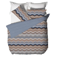 Parure Copripiumino Matrimoniale in Cotone con Stampa - Fantasia Dream Me Ysidro Blue