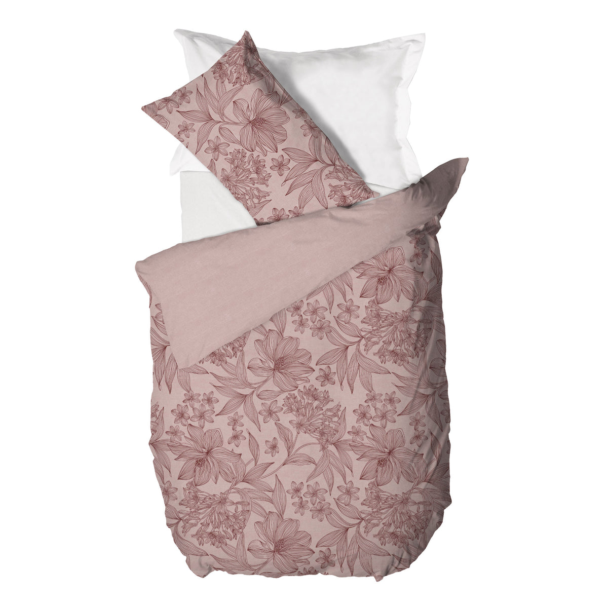 Parure Copripiumino Singola in Cotone con Stampa - Fantasia Feel Me Alina Pink