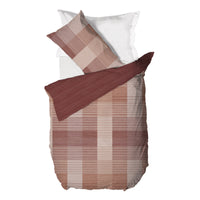 Parure Copripiumino Singola in Cotone con Stampa - Fantasia Feel Me Gilbert Burgundy