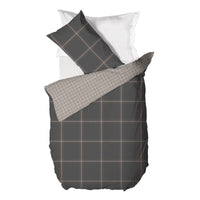 Parure Copripiumino Piazza e Mezza in Cotone con Stampa - Fantasia Hug Me Mayson Dark Grey