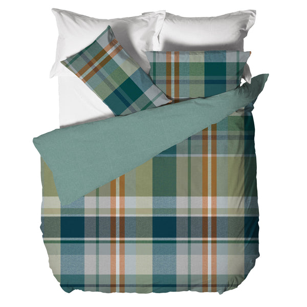 Parure Copripiumino Matrimoniale in Cotone con Stampa - Fantasia Wrap Me Ralph Teal