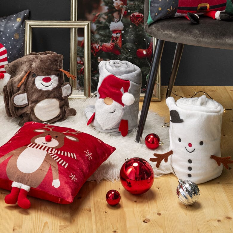 Plaid Cute Sweden Gnome 120x160 cm Snowman White