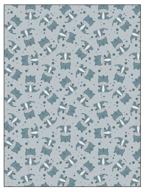 Plaid Funny 120x160 cm Dragon Teal - Amo La Casa Shop