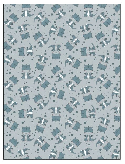 Plaid Funny 120x160 cm Dragon Teal